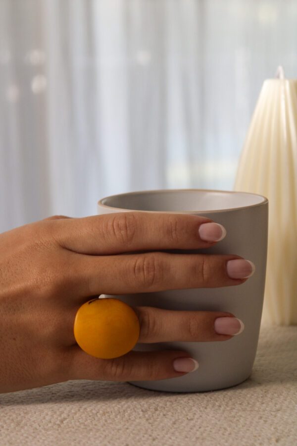 Anillo tagua amarillo ANILLO TAGUA AMARILLO