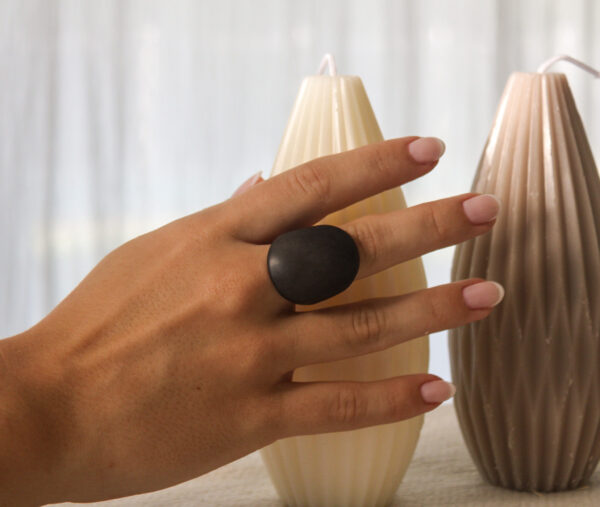 Anillo tagua gris ANILLO TAGUA GRIS OSCURO