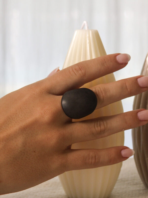 ANILLO TAGUA GRIS OSCURO