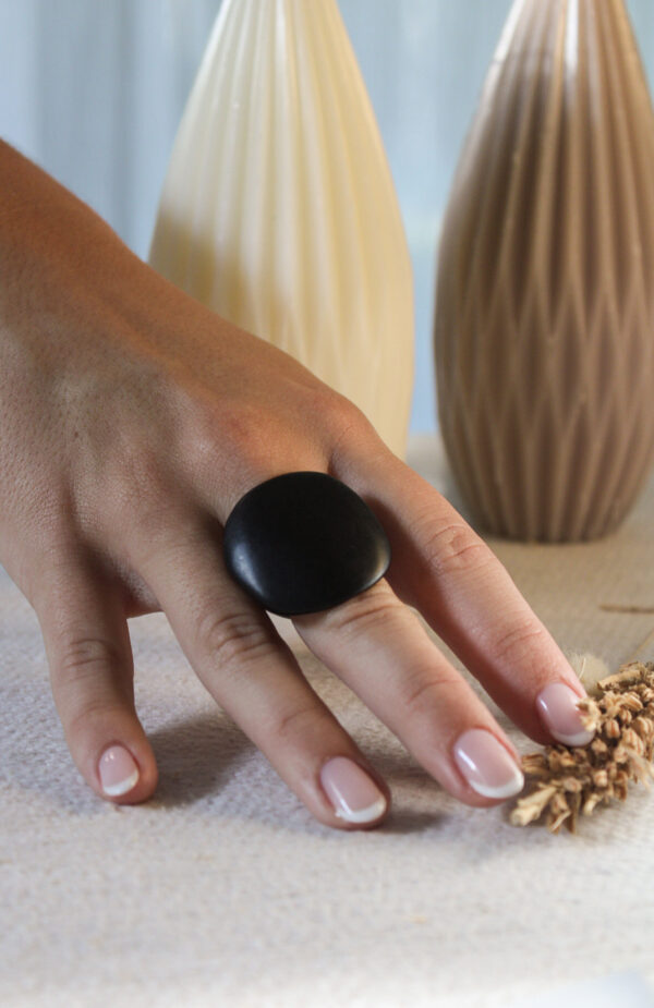 Anillo tagua negro ANILLO TAGUA NEGRO