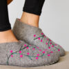 PANTUFLAS FLORES ROSAS