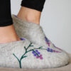 PANTUFLAS FLORES VIOLETAS