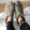 PANTUFLAS FLORES AMARILLAS