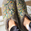 PANTUFLAS FLORES AMARILLAS