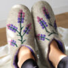 PANTUFLAS FLORES VIOLETAS