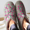 PANTUFLAS FLORES ROSAS