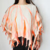 PONCHO BLANCO Y NARANJA