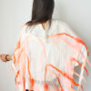 PONCHO BLANCO Y NARANJA