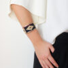 BRAZALETE ANCHO NEGRO (03)
