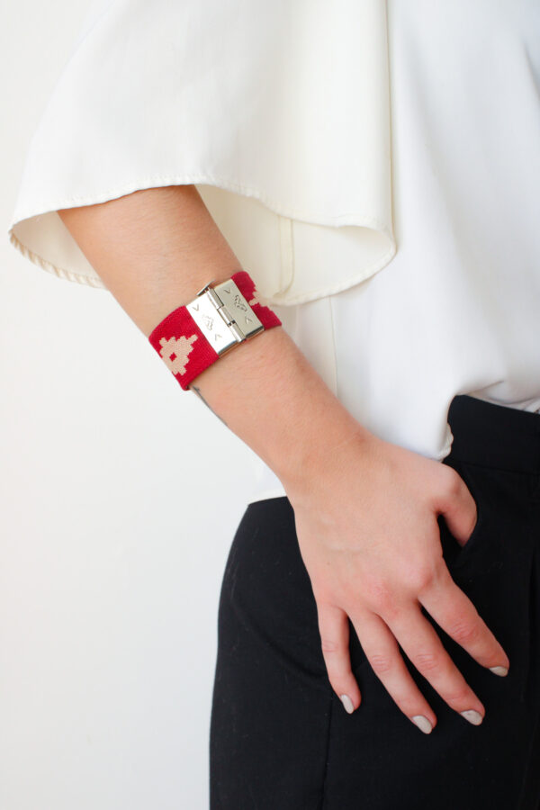 BRAZALETE HEBILLA ROJO (02)