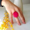 ANILLO TAGUA FUCSIA