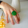ANILLO TAGUA VERDE OSCURO