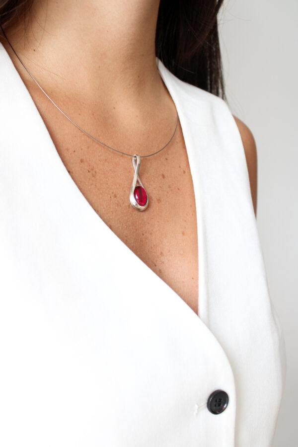 COLGANTE PLATA OJO DE TIGRE