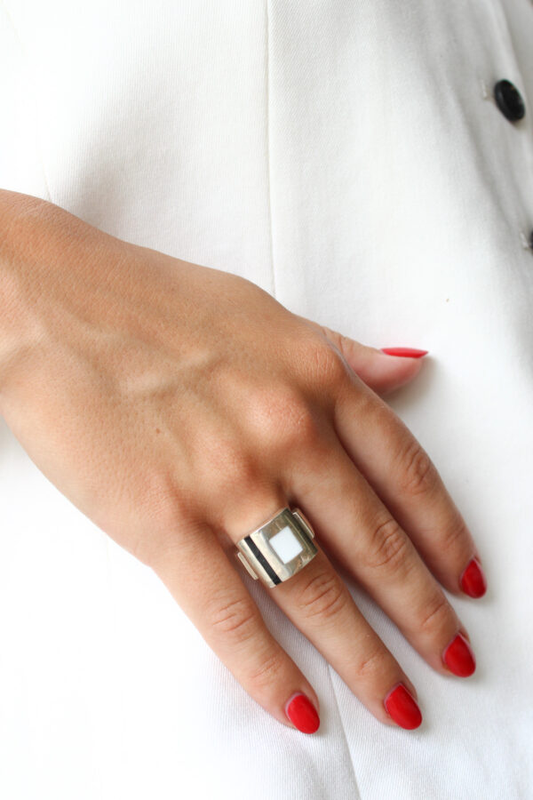 ANILLO PLATA COMBINADO