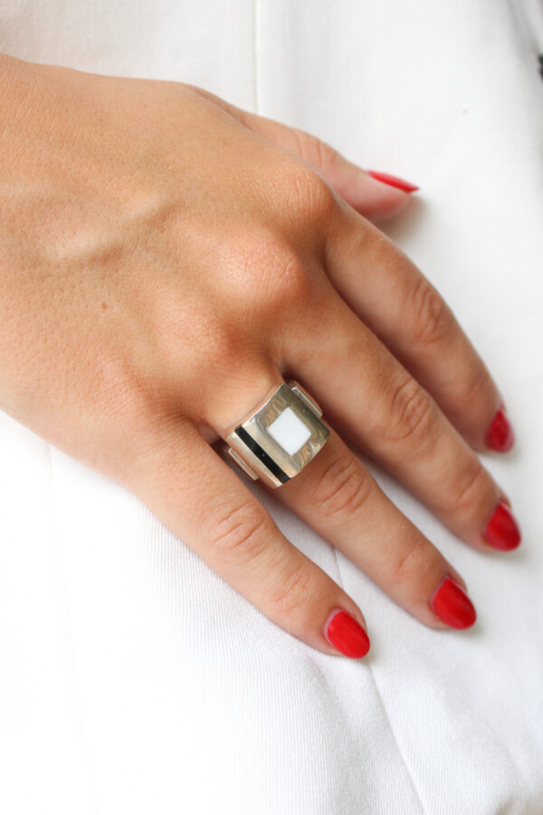 ANILLO PLATA COMBINADO