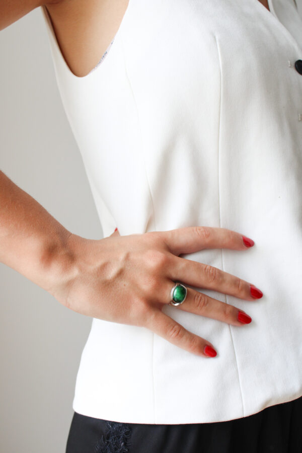 ANILLO PLATA MALAQUITA