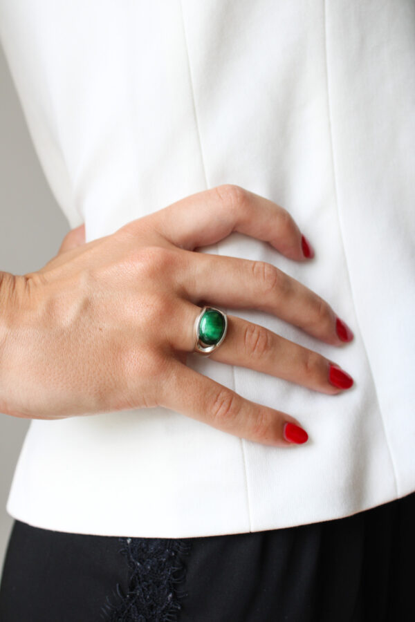 ANILLO PLATA MALAQUITA