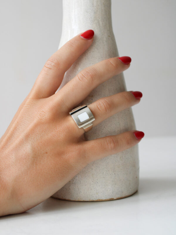 ANILLO PLATA COMBINADO