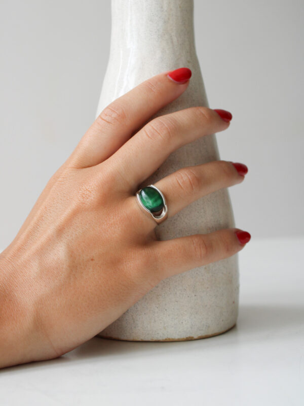 ANILLO PLATA MALAQUITA