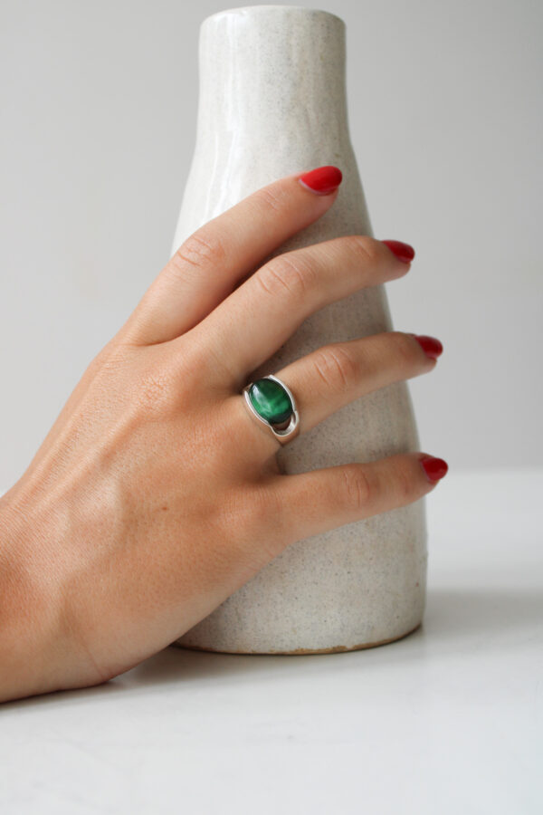 ANILLO PLATA MALAQUITA