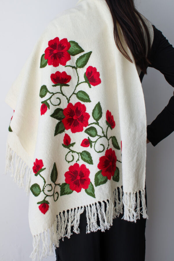 Chal picote CHAL BORDADO ROJO
