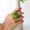 ANILLO TAGUA FLOR VERDE