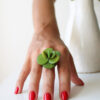 ANILLO TAGUA FLOR VERDE