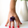 ANILLO TAGUA FLOR VIOLETA