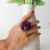 ANILLO TAGUA FLOR VIOLETA