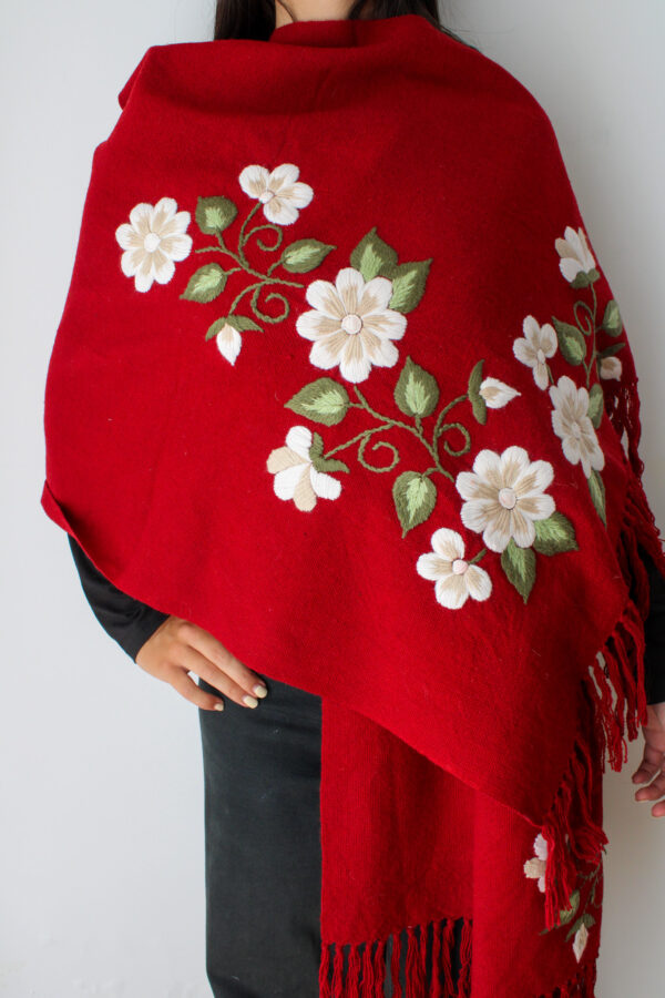 CHAL BORDADO BORDO