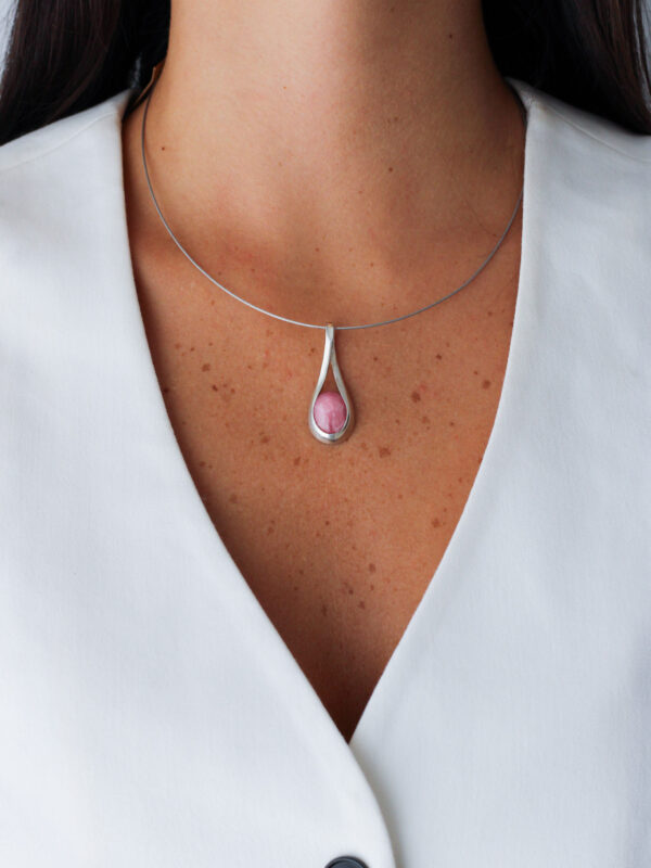 COLGANTE PLATA RODOCROSITA