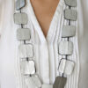 COLLAR CUERO CUADRADOS
