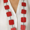 COLLAR CUERO CUADRADOS