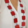COLLAR CUERO CUADRADOS