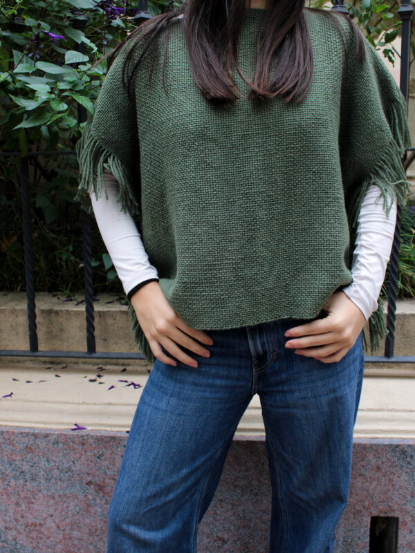 PONCHO CHALECO VERDE