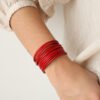 IMG_0262 BRAZALETE HEBILLA CUERO ROJO