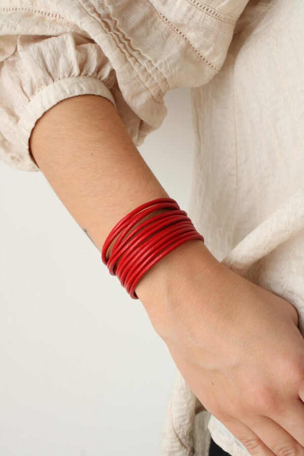 IMG_0262 BRAZALETE HEBILLA CUERO ROJO