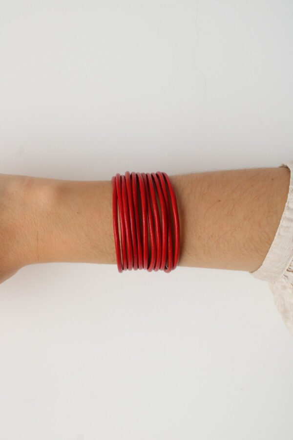 IMG_0266 BRAZALETE HEBILLA CUERO ROJO